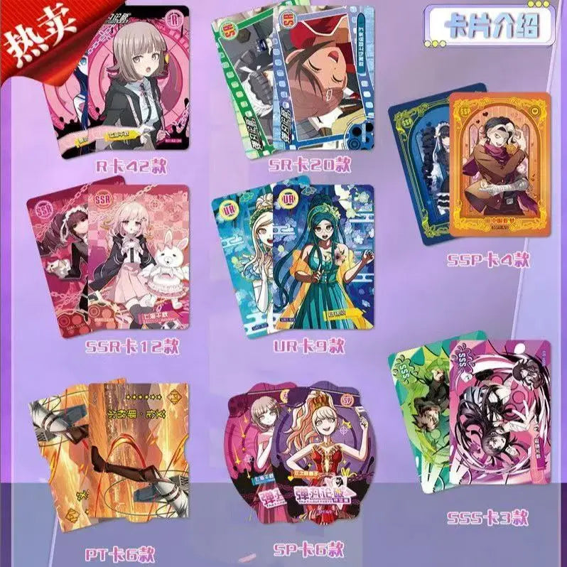 Danganronpa Collectible Cards Cartoon Kirigiri Kyoko Cards Full Box Display and Collection Anime Merchandise Holiday Gift