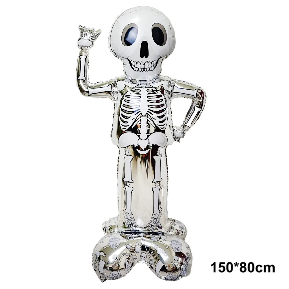 Large Halloween Standing Foil Balloons Haunted House Castle Skull Coffin Witch Mylar Balloon Halloween Party Decoration Balloon