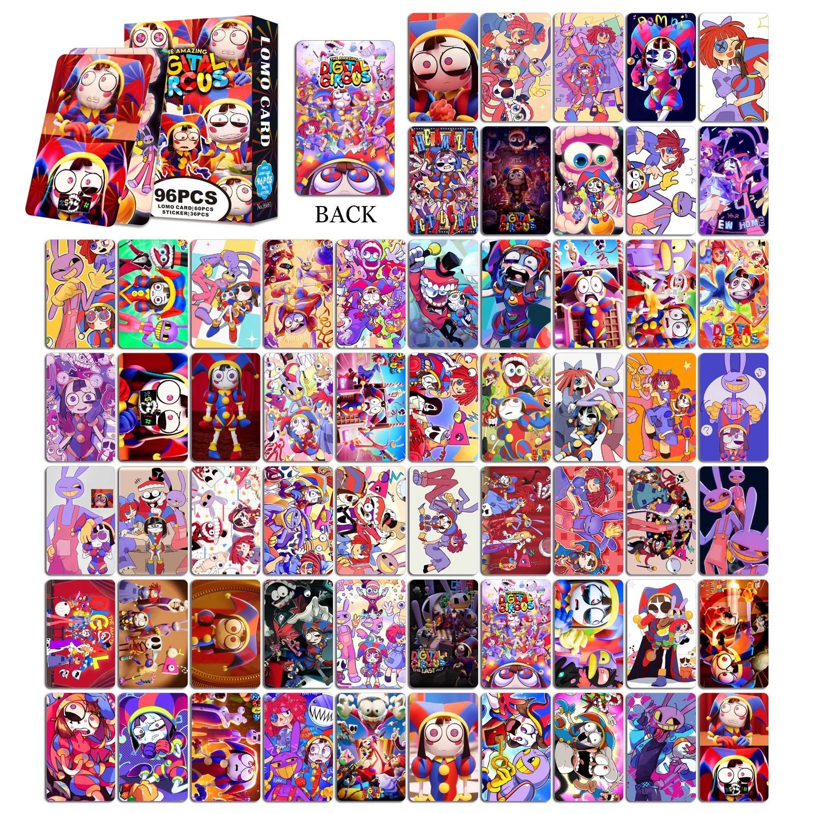 New 96Pcs The Amazing Digital Circus Photocards Anime Cards Collectible Set for Fans Birthday Gifts Merch/Trading Cards