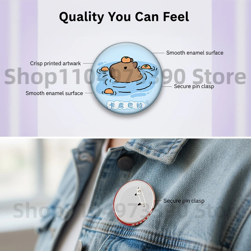 Anime Game Identity V Badge Michiko Hastur Fiona Gilman Joseph Desaulniers Round Button Pins for Schoolbag Cosplay Brooch Gift