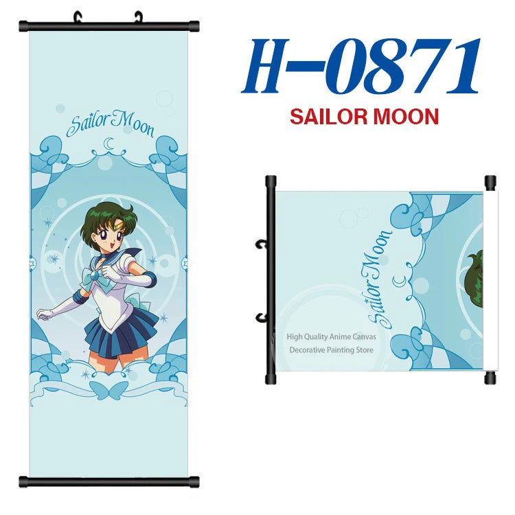 Anime Sailor Moon Canvas Scroll Hanging Painting Anime Peripheral Creative DIY Anime Exhibition Wall Painting Poster Wholesale