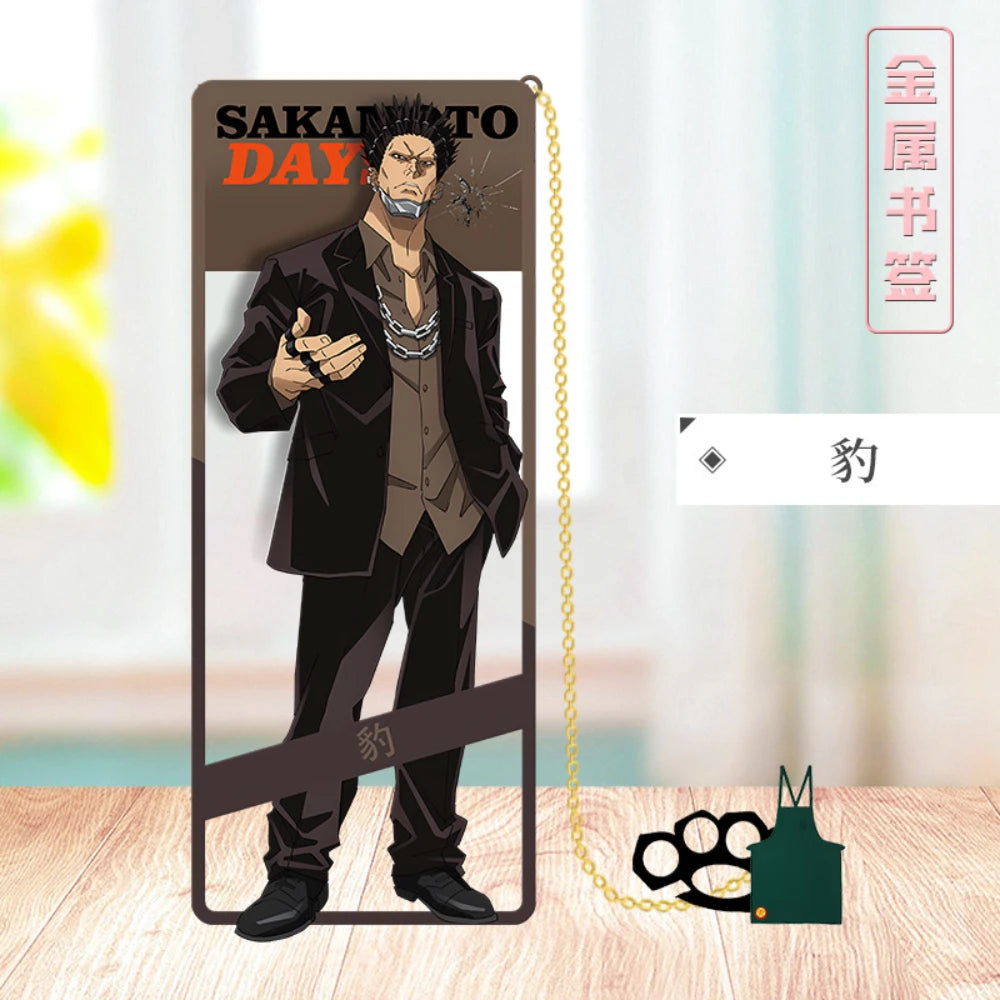 SAKAMOTO DAYS Metal Bookmark Sakamoto Taro Asakura Shin Shaotang Ru Heisuke Mashimo Osaragi Anime Props Cards Accessories Gifts