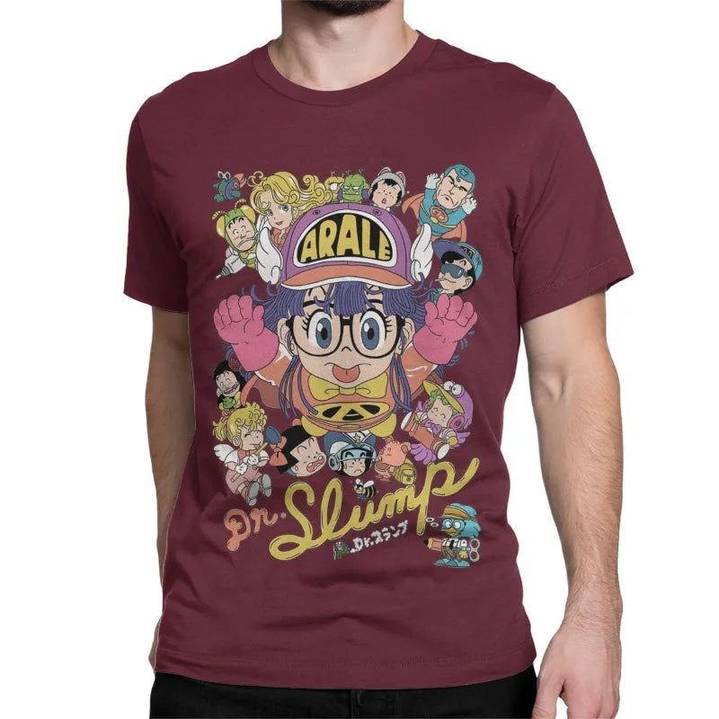 Men Women's T-Shirt Arale Anime Cute Funny 100% Cotton Tee  Sleeve Dr Slump T Shirts Crew Neck Tops Gift Idea Vintage T Shirt