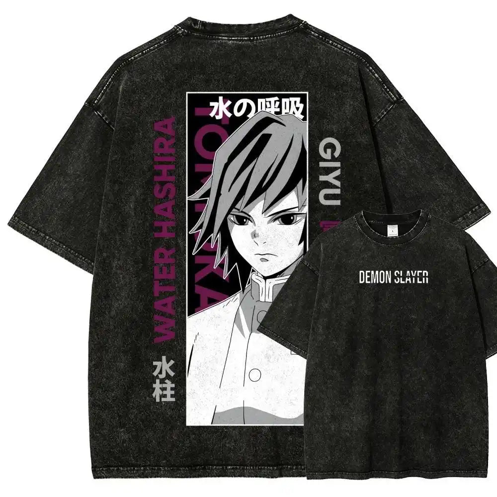 Vintage Wash Anime Shirt, Graphic Anime Tee, Anime Apparel, Anime Shirt, Otaku Anime Gift, Aesthetic Anime