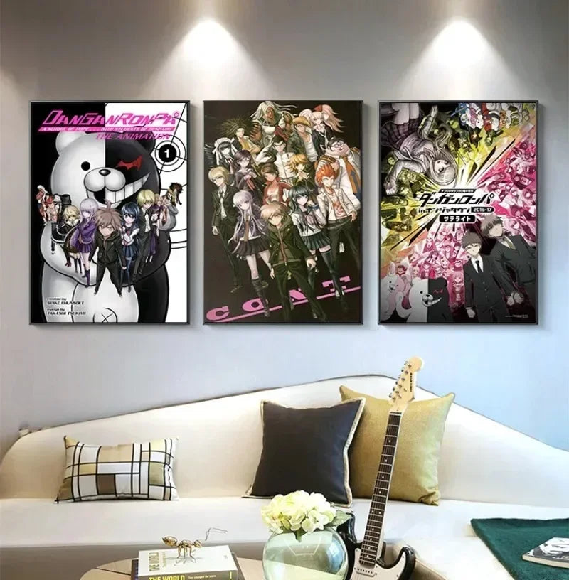 Classic Anime Game Series Danganronpa Aesthetic Canvas Painting Posters and Prints Wall Art Picture For Living Room Decoration