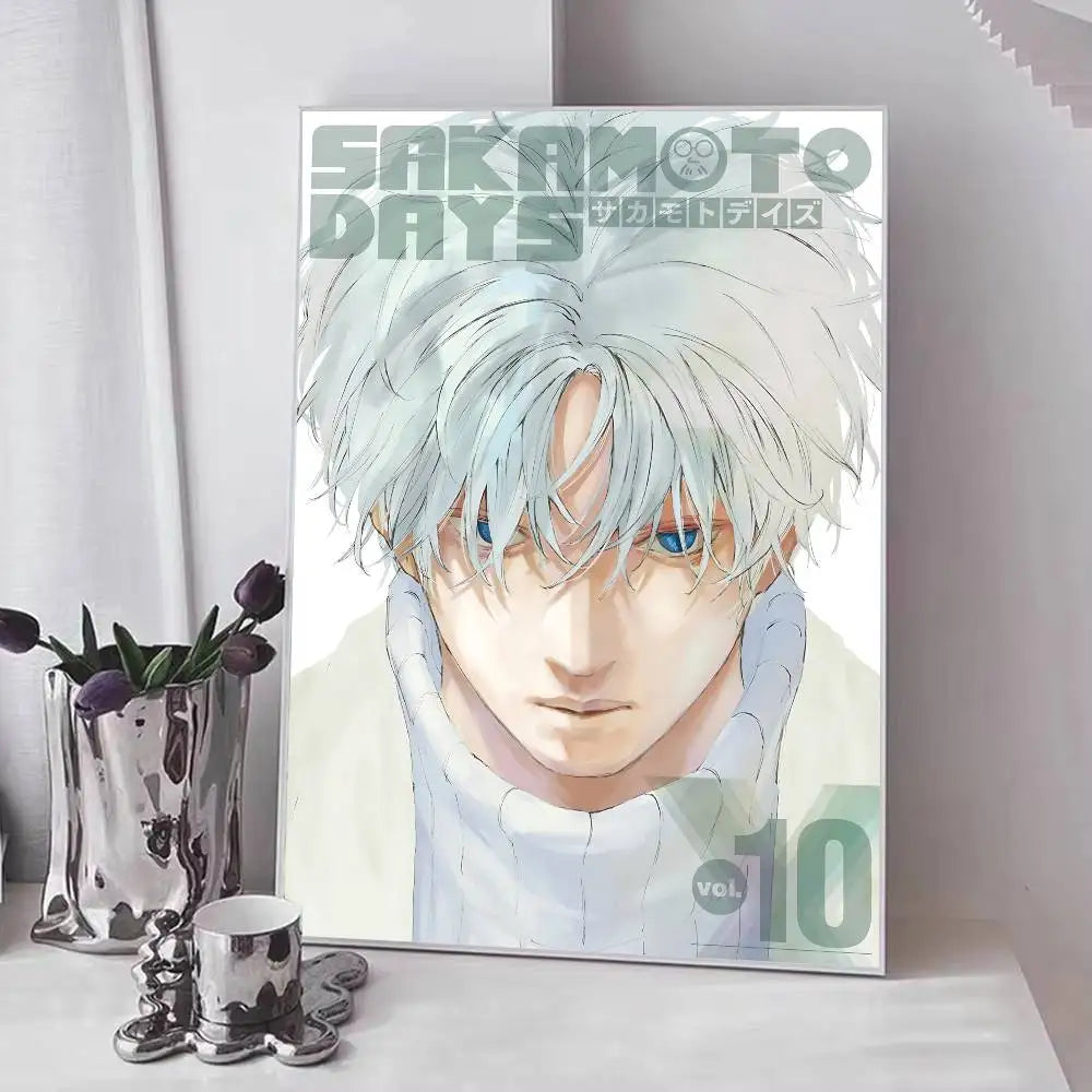 Popular Japanese Anime S-SAKAMOTO D-DAYS Manga Posters Fancy Wall Sticker for Living Room Bar Decoration Wall Decor