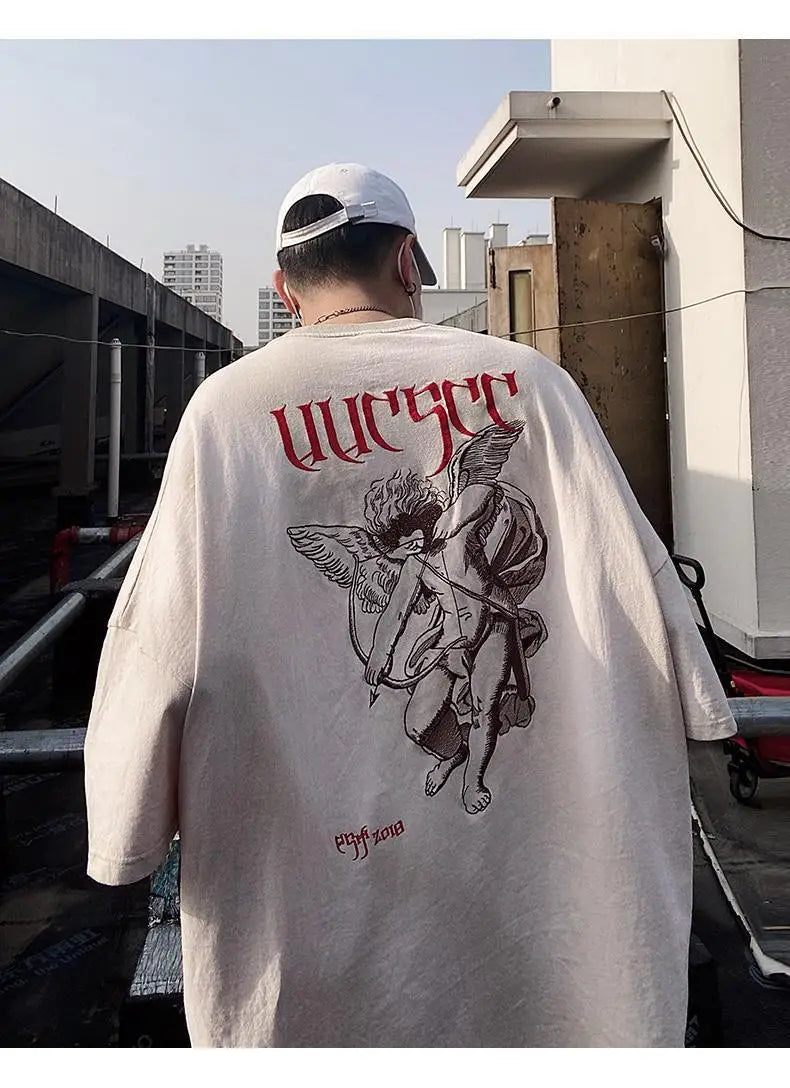 Men’s Acid Anime Graphic Oversized T-Shirt