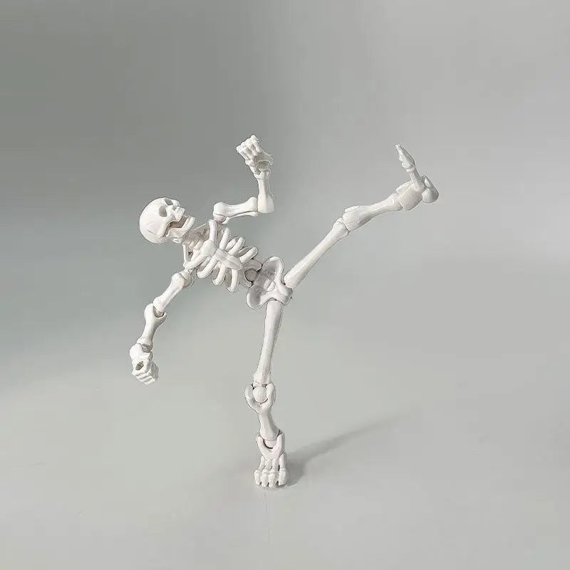 DIY Skeleton Figurines Plastic Posable Mini Skeletons with Movable Joints DIY Craft Halloween Party Haunted House Decor