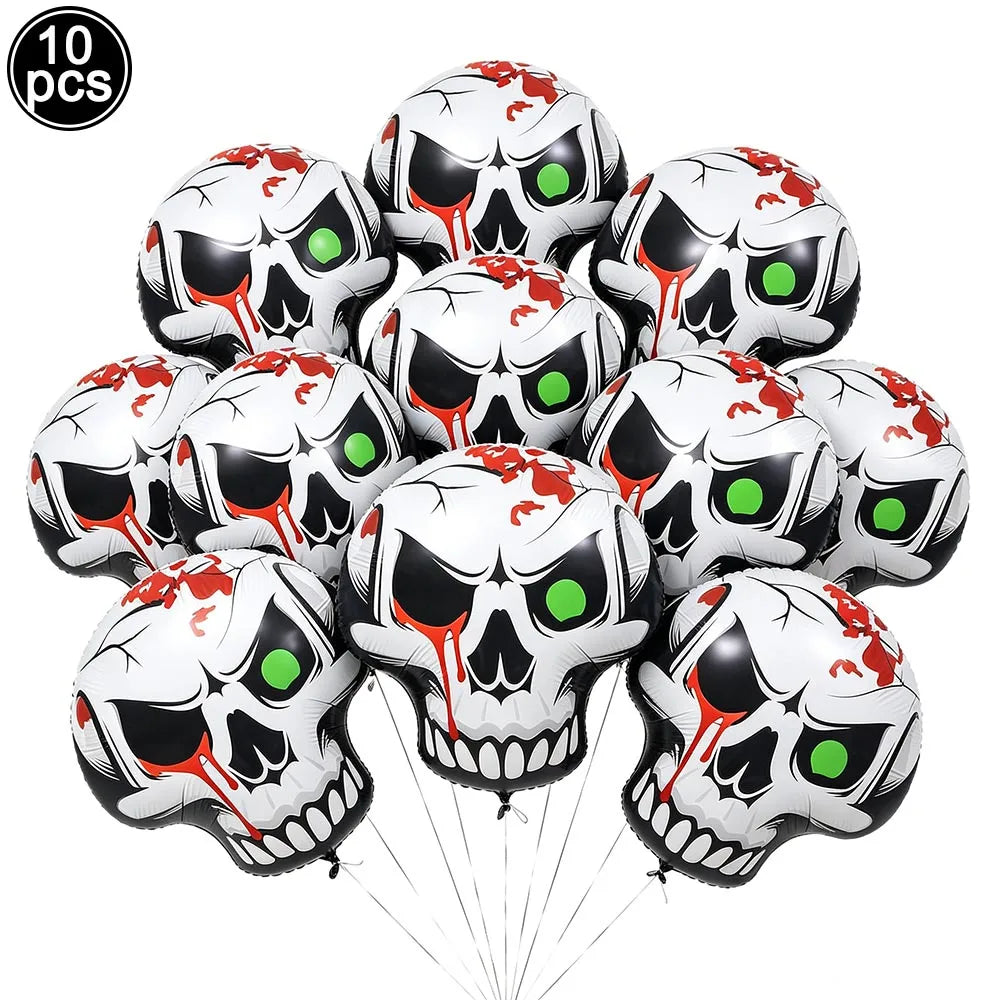 Large Halloween Standing Foil Balloons Haunted House Castle Skull Coffin Witch Mylar Balloon Halloween Party Decoration Balloon