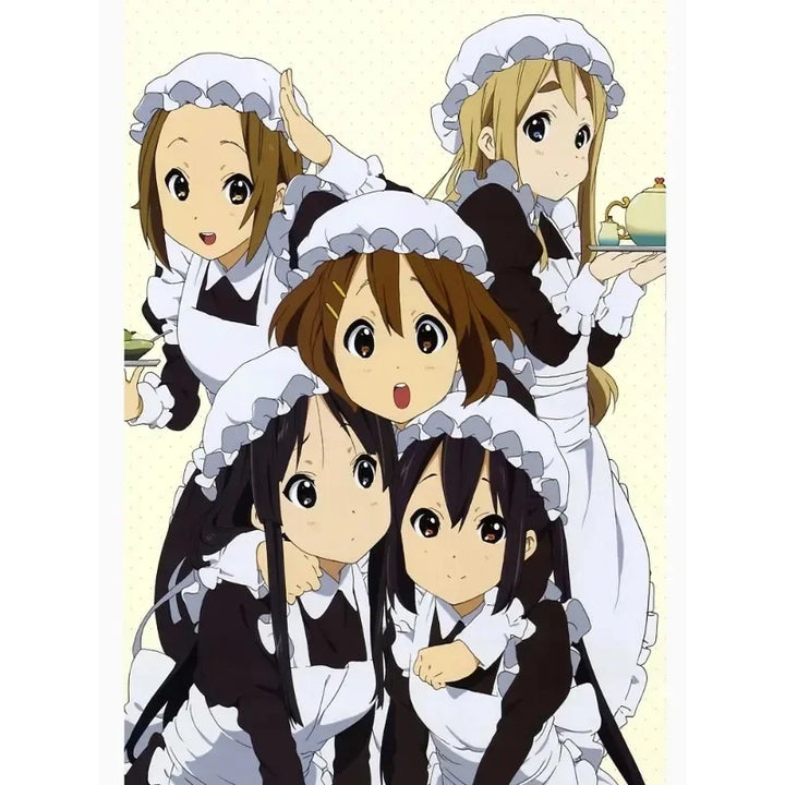 Japan Classic Anime Music K-On! Poster Print Cute Beautiful Girl Band HD 4K Canvas Painting Wall Art Home Living Room Decorative