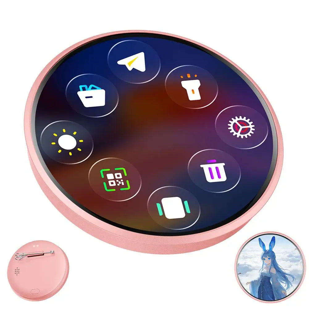 Smart Dynamic Electronic Display Anime E-Badge Anime Merchandise Digital Display Brooch Pin Gifts For Anime Lovers -1.85 Inch