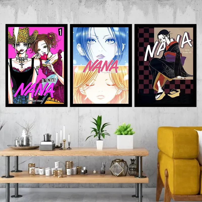 JapaneseClassic Anime N-NANA Poster Modern Hot Comic Girl Canvas Painting Wall Art Picture for Living Room Home Decoration Gift
