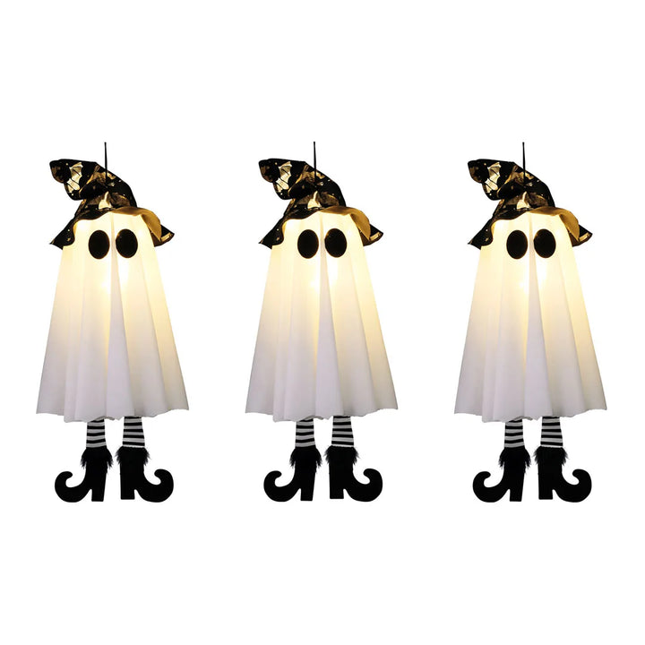 1/3pcs Halloween LED Light Up Witch Ghost Hanging Horror Ornaments Lamp for Home Outdoor Yard Halloween Party Decoration Gifts