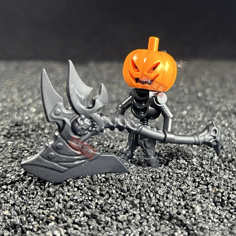 Halloween Skeleton Army Mini Doll MOC Building Blocks DIY Assembled Building Blocks Character Doll Skeleton Horse Ornaments Toy