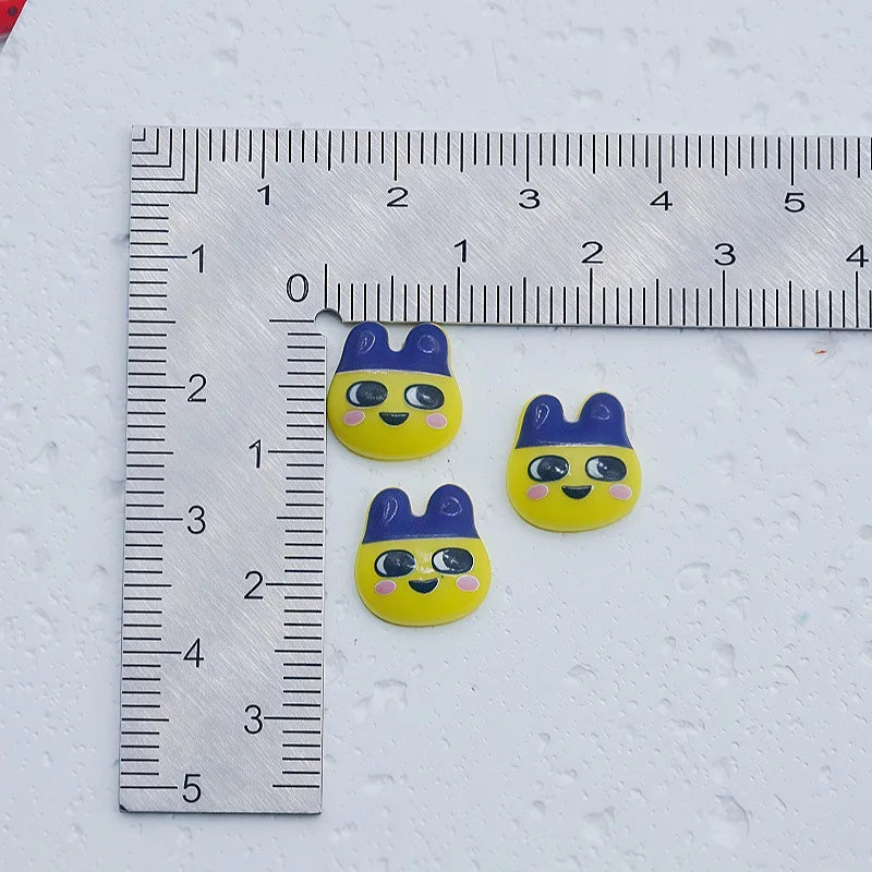 20Pcs Resin Mini tamagotchi gogo Nail charm Art Flatback acrylic Figurines DIY Miniatures Decor Craft