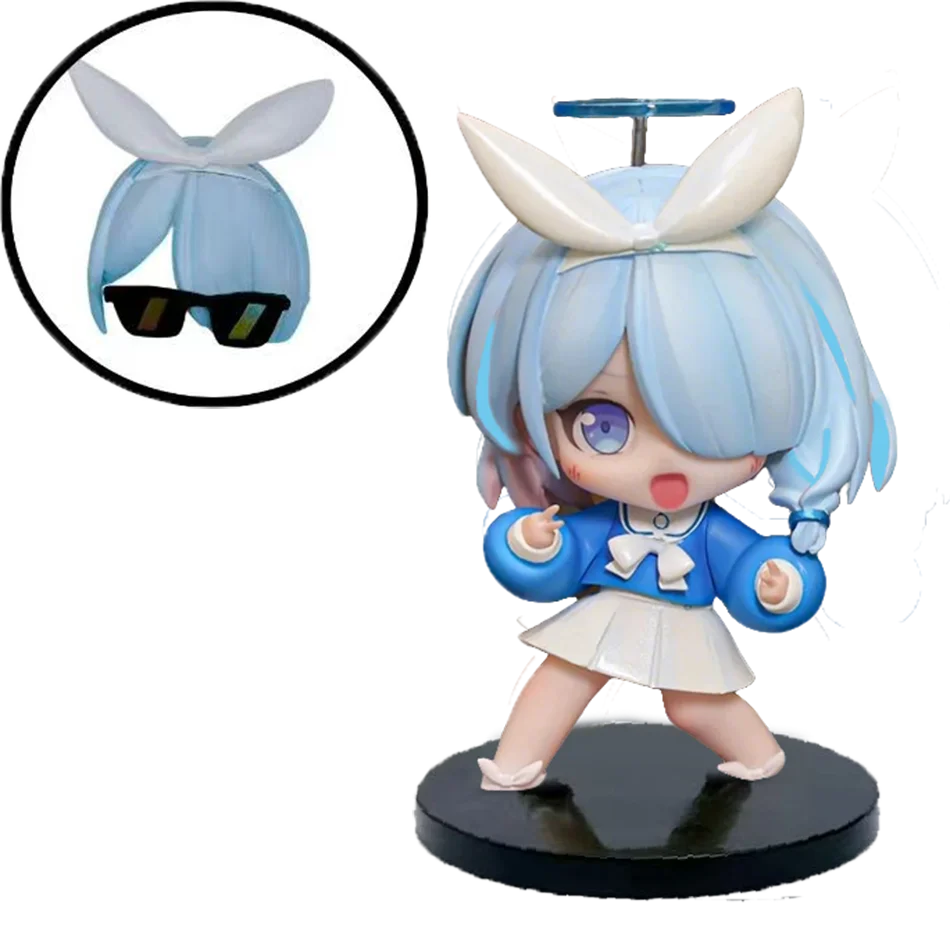 2 Kinds Blue Archive Anime Figurine Arona Prana Game Character Q Version Cartoon Collectible Model Face Changing Toys Gifts