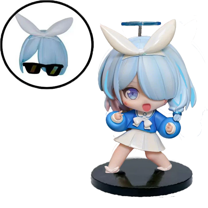 2 Kinds Blue Archive Anime Figurine Arona Prana Game Character Q Version Cartoon Collectible Model Face Changing Toys Gifts