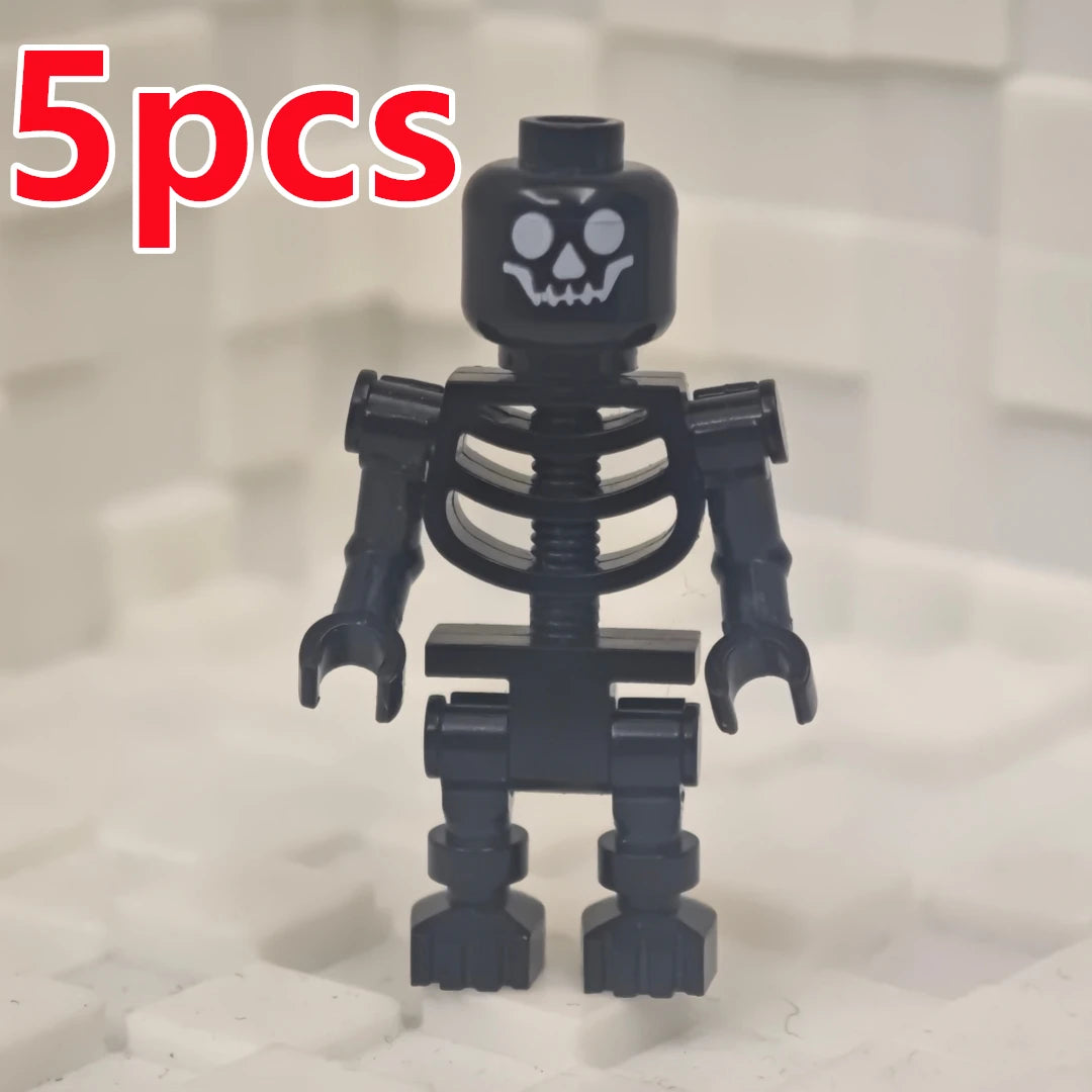 Halloween Skeleton Army Mini Doll MOC Building Blocks DIY Assembled Building Blocks Character Doll Skeleton Horse Ornaments Toy