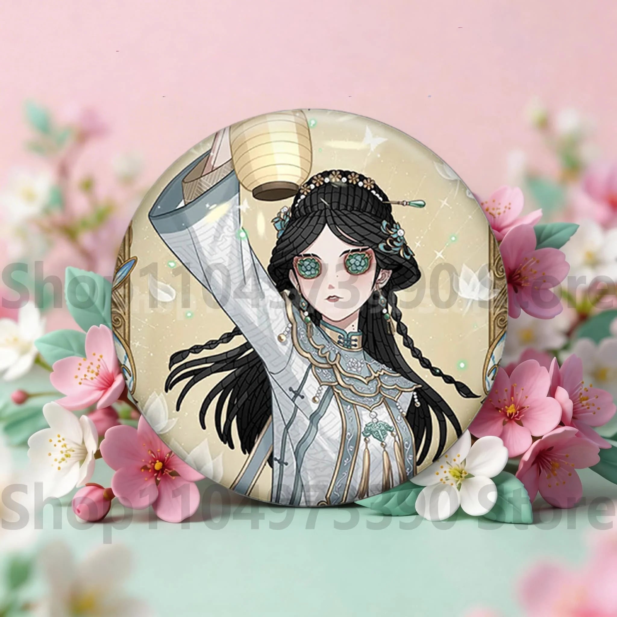 Anime Game Identity V Badge Michiko Hastur Fiona Gilman Joseph Desaulniers Round Button Pins for Schoolbag Cosplay Brooch Gift