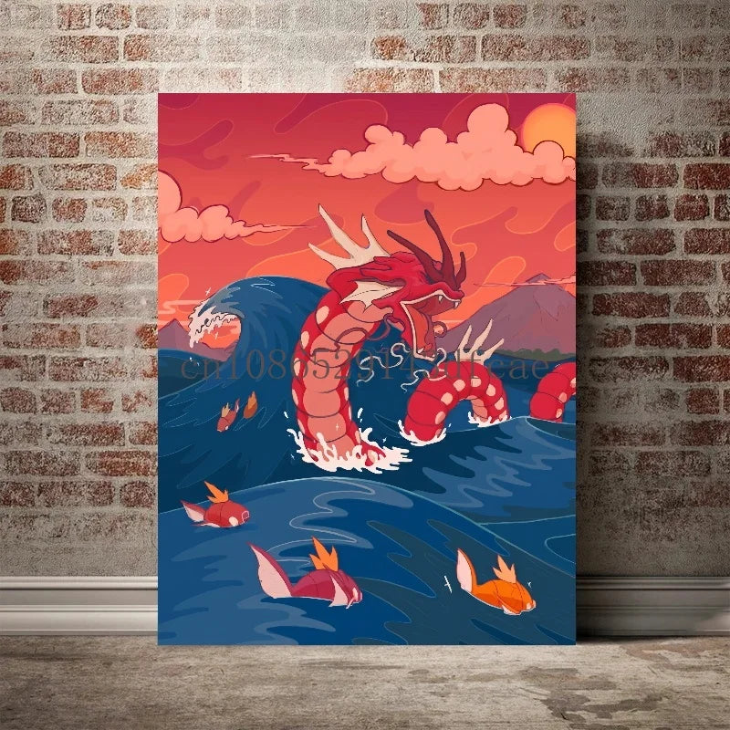 Print on Canvas Pokemon Empoleon Wall Art Home Modern Living Room Friends Gifts Decoration Paintings Decorative Aesthetic Poster