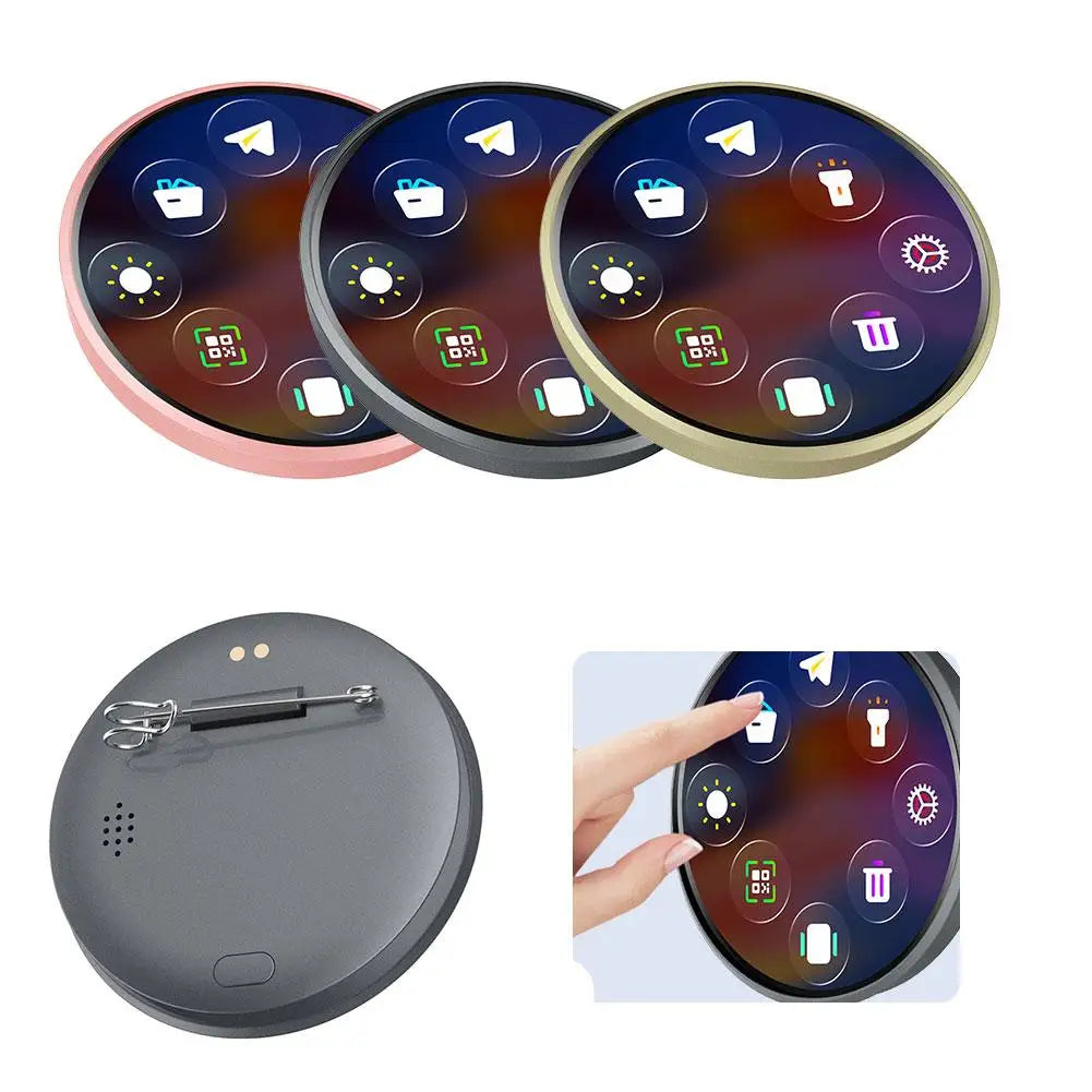Smart Dynamic Electronic Display Anime E-Badge Anime Merchandise Digital Display Brooch Pin Gifts For Anime Lovers -1.85 Inch
