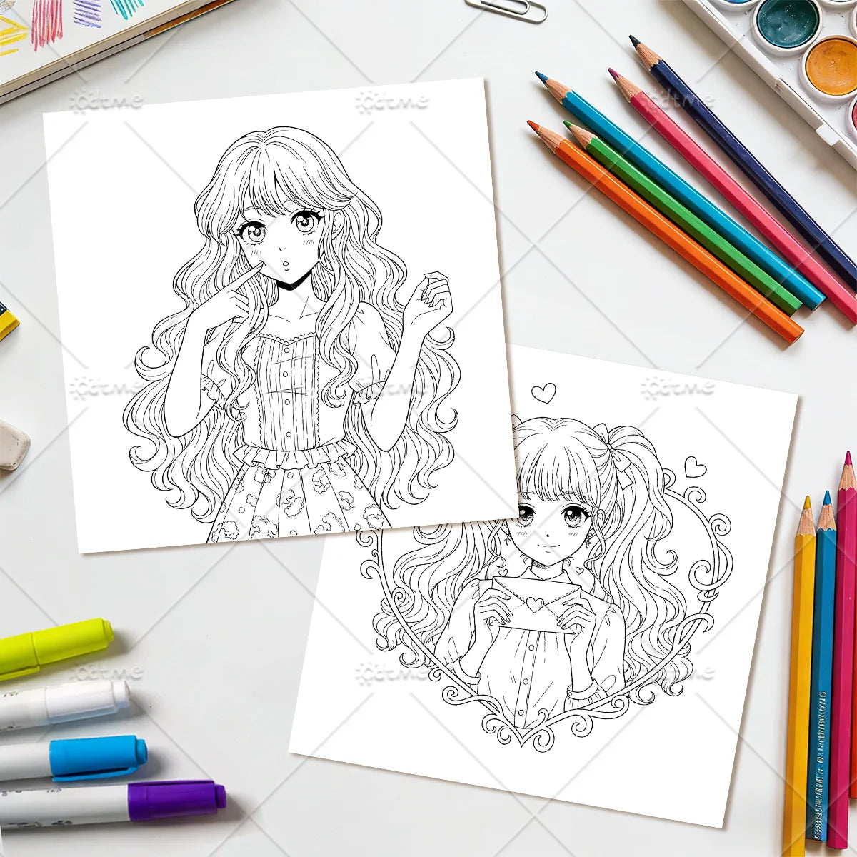 Anime Coloring Book for Adults Teens - Bold Easy Patterns, Stress Relief & Relaxation Art Therapy Drawing Book for Anime Fans