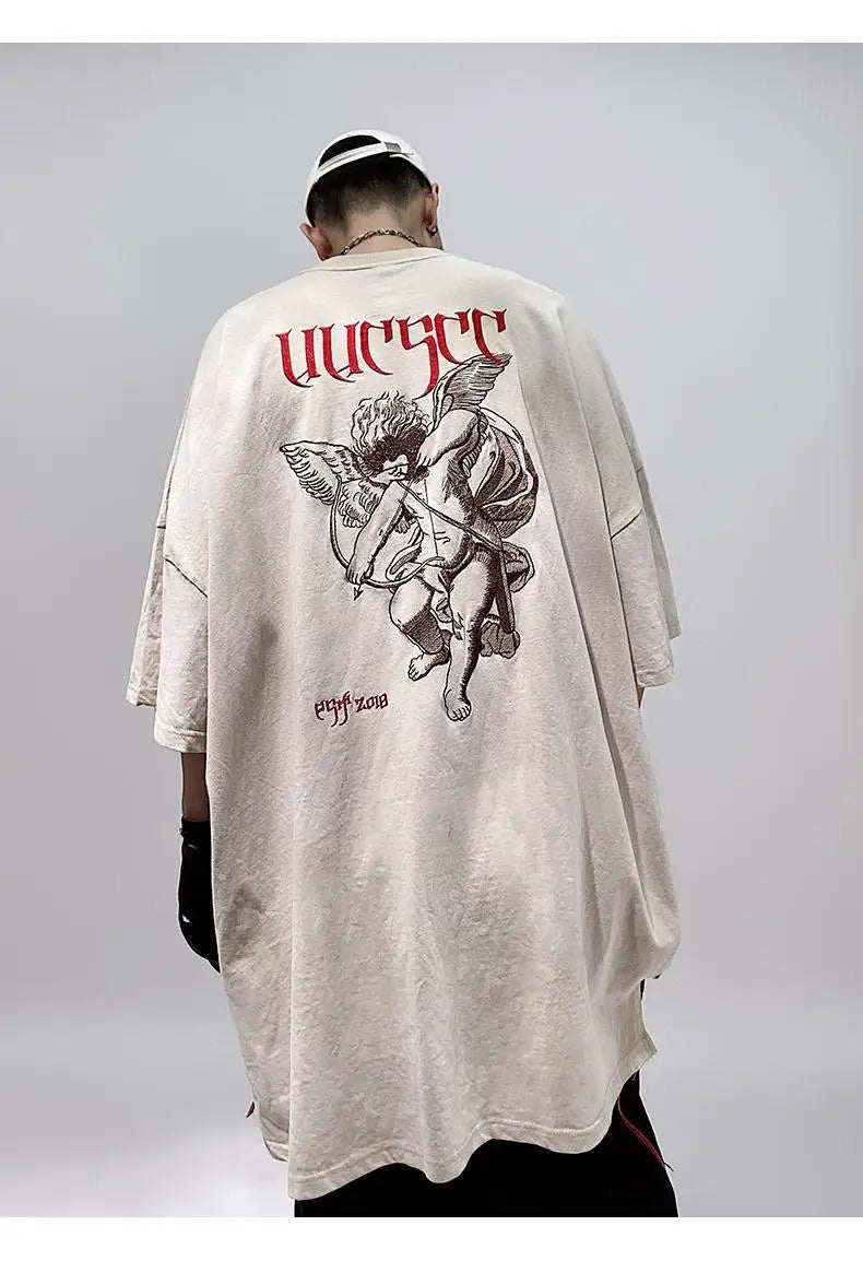 Men’s Acid Anime Graphic Oversized T-Shirt