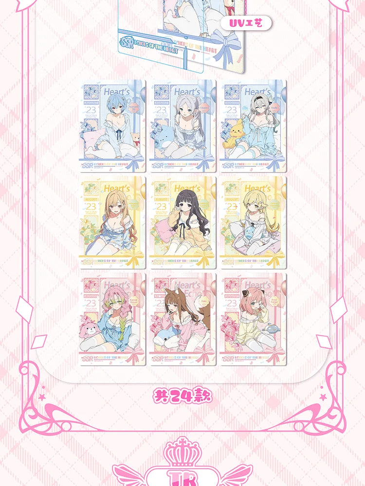 Echoes of The Heart Vol.1 Waifu Cards Collection Cards 18 Anime Series Booster Box TCG CCG ACG Trading Cards Rare Holographic