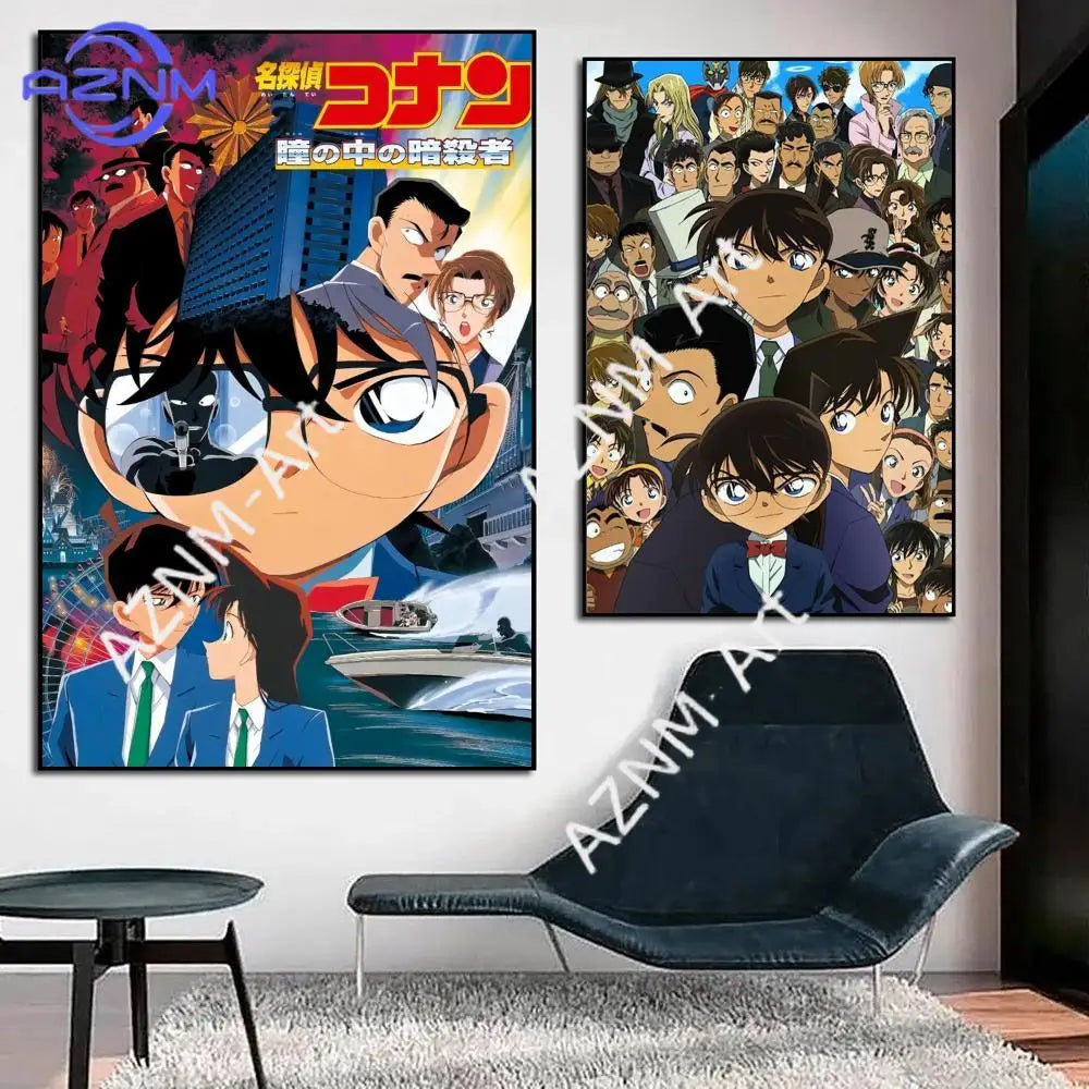 Anime Detective-Conan Poster HD Art Sticky Wall Waterproof Home Anime Movie Singer Living Room Bedroom Bar Aesthetic Decoration