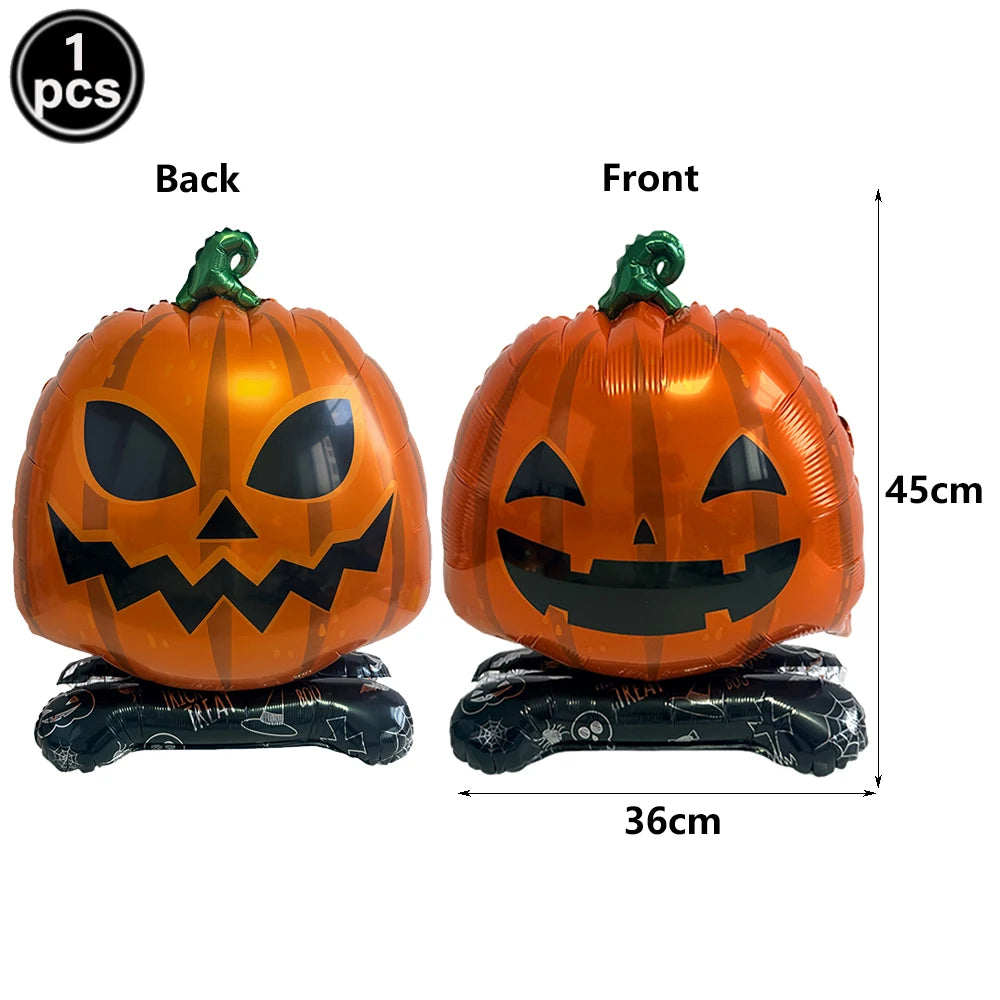 Large Halloween Standing Foil Balloons Haunted House Castle Skull Coffin Witch Mylar Balloon Halloween Party Decoration Balloon