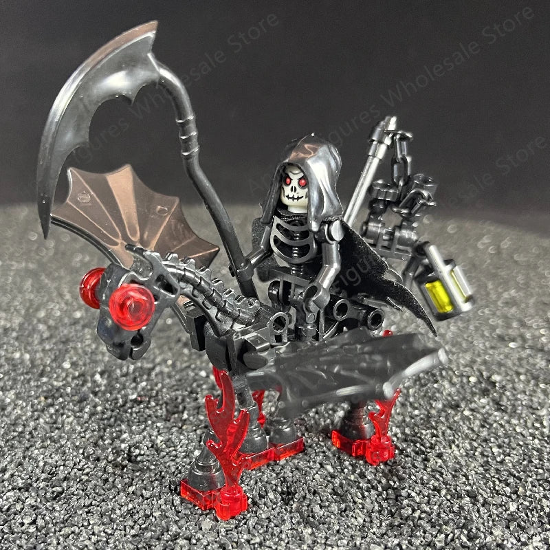 Halloween Skeleton Army Mini Doll MOC Building Blocks DIY Assembled Building Blocks Character Doll Skeleton Horse Ornaments Toy
