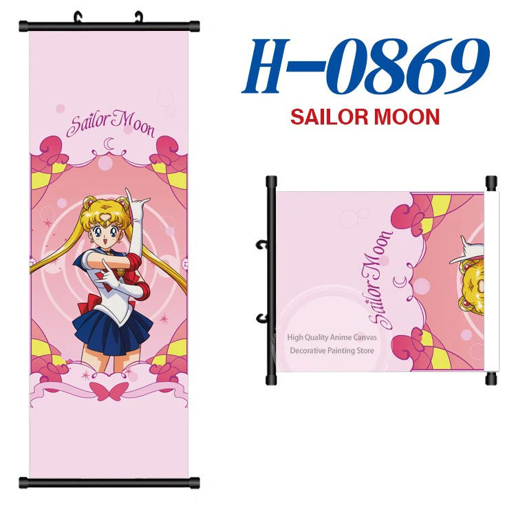 Anime Sailor Moon Canvas Scroll Hanging Painting Anime Peripheral Creative DIY Anime Exhibition Wall Painting Poster Wholesale