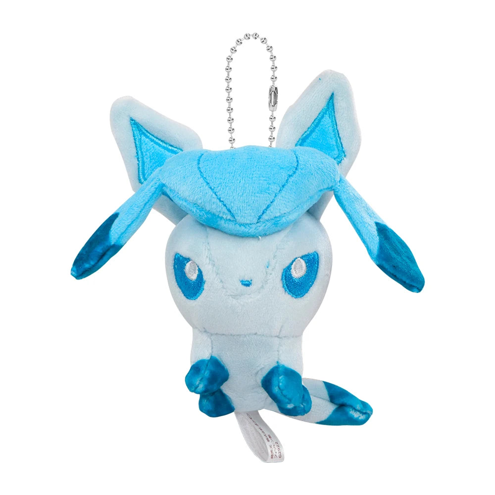 Pokemon Eevee Family Keychains Pendant Plush Toy Glaceon Vaporeo Sylveon Espeon Flareon Cute Anime Stuffed Doll Birthday Gift