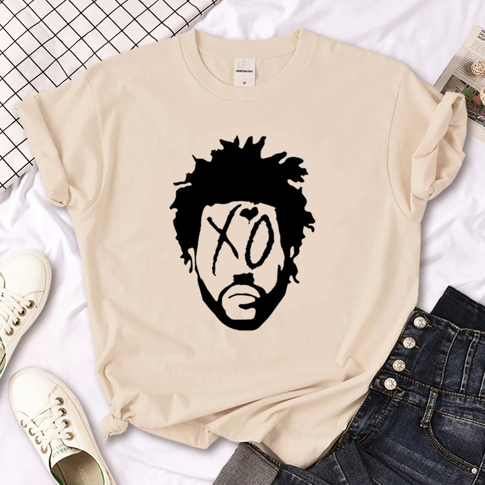 the Weeknd t shirt men anime designer Japanese top male anime funny y2k clothes