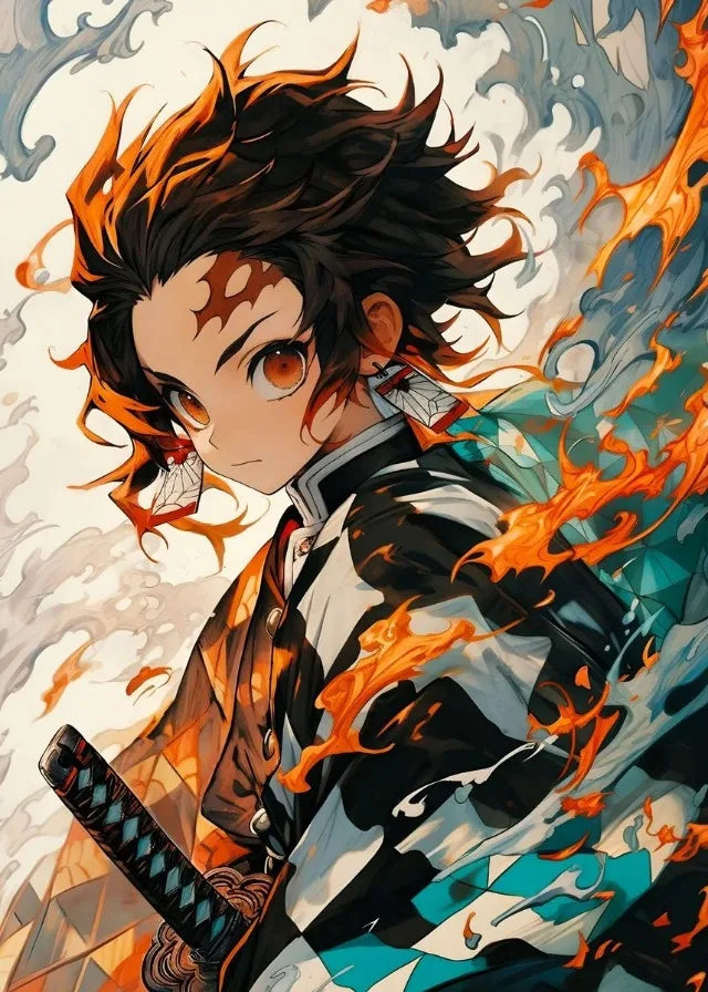 Demon Japanese Popular Classics Anime Character Posters Canvas Printing Wall Art Picture for Living Room Home Decor Gifts