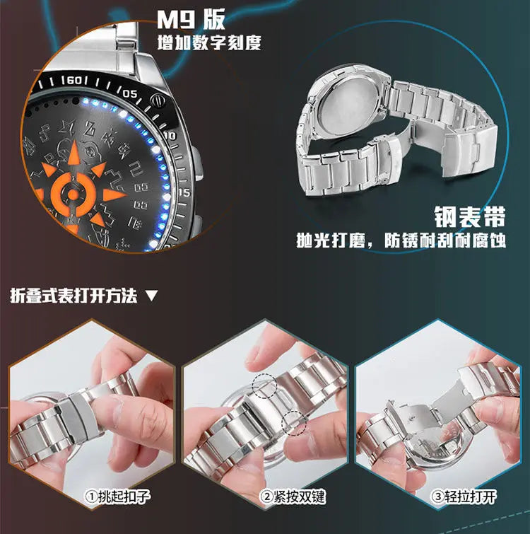Digimon Adventure Agumon Angewomon Anime Two-Dimensional Watch for Men and Women Students Fashionable and Creative Wristwatch