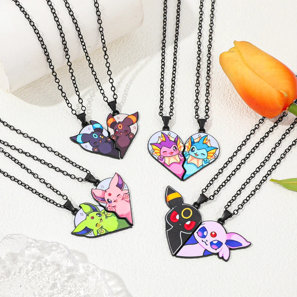 Eevee, Moon Sylph, Sun Sylph, Fairy Sylph, Thunder Sylph, Flame Sylph chain, classic anime game collection.