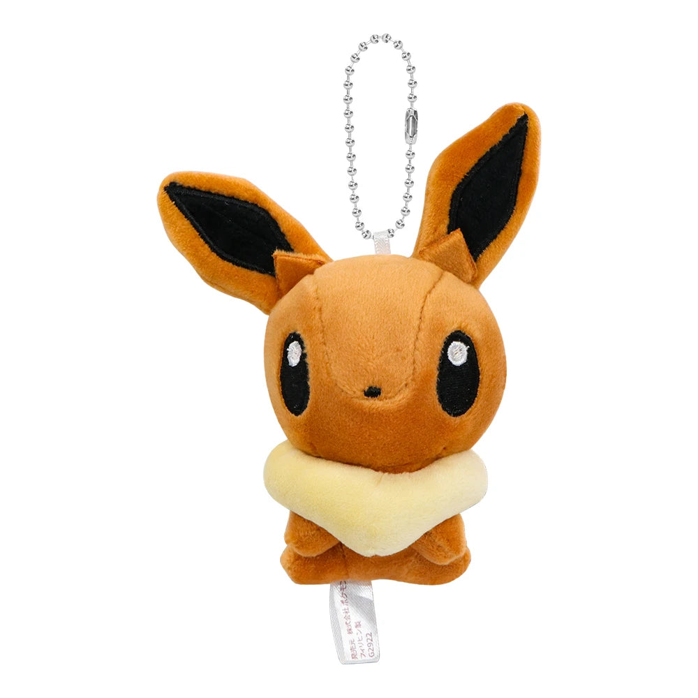 Pokemon Eevee Family Keychains Pendant Plush Toy Glaceon Vaporeo Sylveon Espeon Flareon Cute Anime Stuffed Doll Birthday Gift