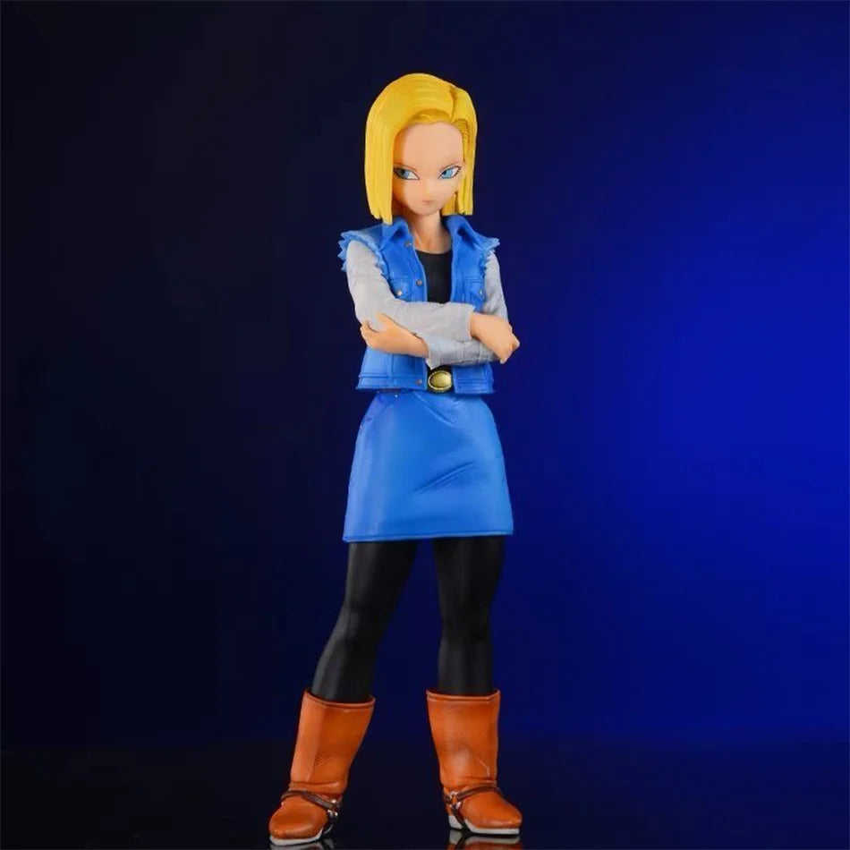 24CM Anime Dragon Ball Z Android 17 18 Figure Android 18 PVC Action Figures Collection Model Toys for Children Christmas Gifts