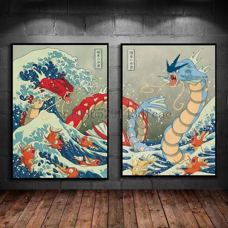Print on Canvas Pokemon Empoleon Wall Art Home Modern Living Room Friends Gifts Decoration Paintings Decorative Aesthetic Poster