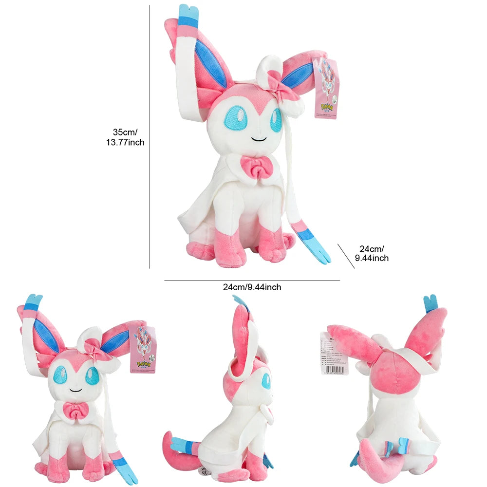 POKEMON Original Big Size Eevee Umbreon Sylveon Leafeon Espeon Glaceon Plush Toy Anime Stuff Doll Collection Kawaii Gift for Kid