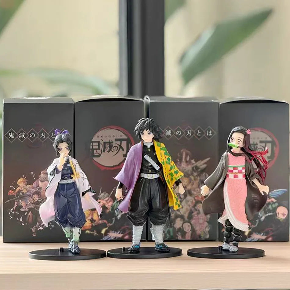 Demon Slayer Anime Character Figurine Model, Desktop Display Ornament, Premium Collectible Gift for Anime Enthusiasts