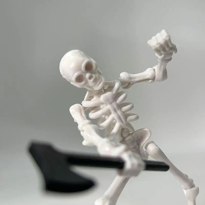 DIY Skeleton Figurines Plastic Posable Mini Skeletons with Movable Joints DIY Craft Halloween Party Haunted House Decor