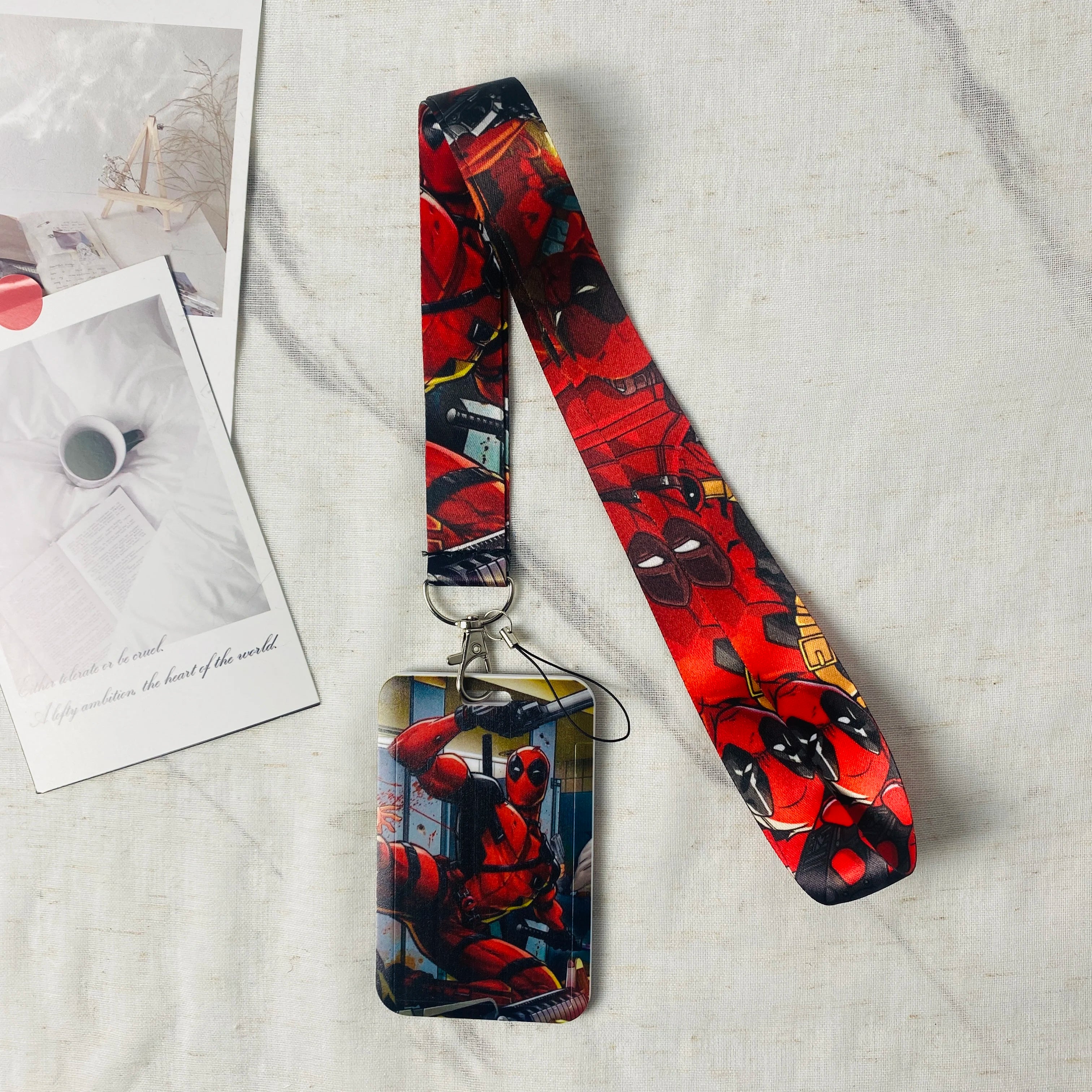 Anime Characters Card Holder   Lanyard Keychain ID Credit Bus Card Cover Hang Rope Lariat Lanyard Key Rings Fans Gifts