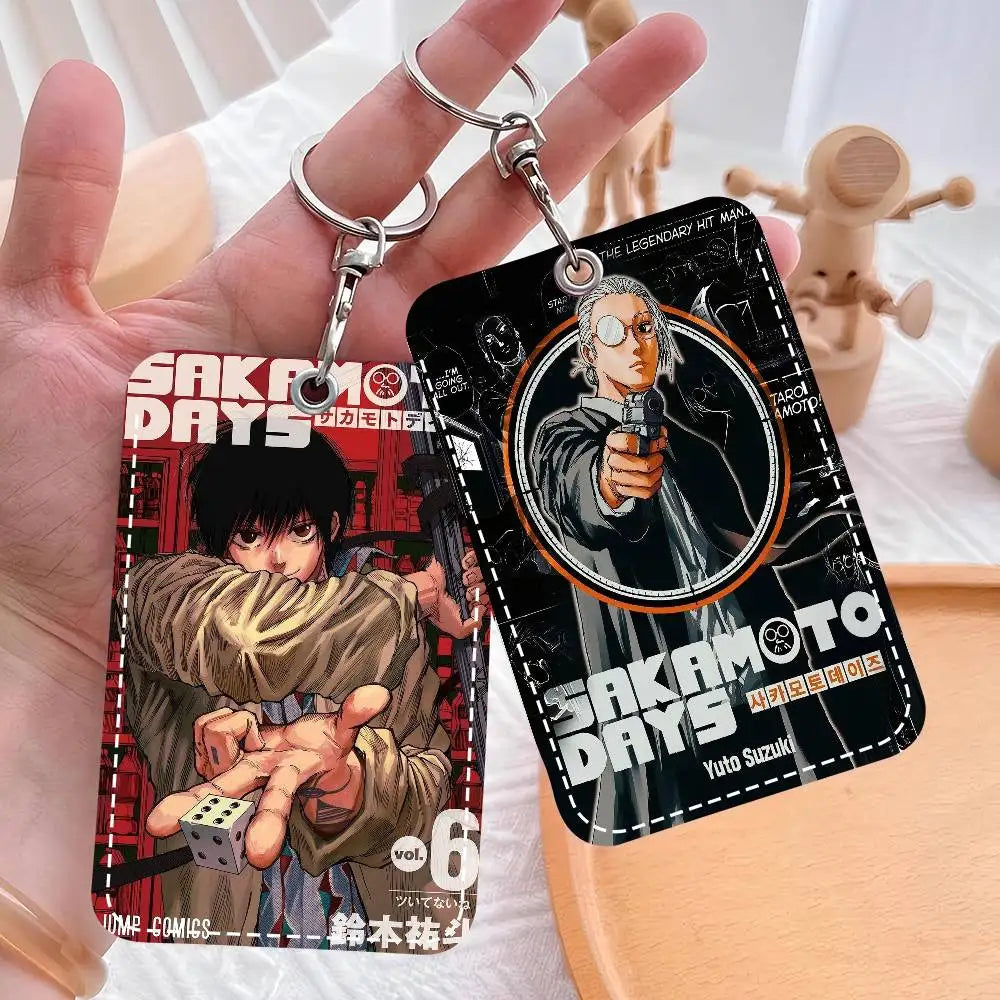 Popular Anime S-SAKAMOTO DAYS Minimalist Leather Card Wallet Smooth ID And Business Card Protector