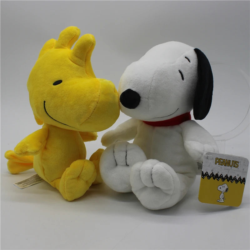 1piece 25CM Peanuts high quality Snoopy Woodstock Plush soft toys Snoopy dog animal dolls best Christmas present