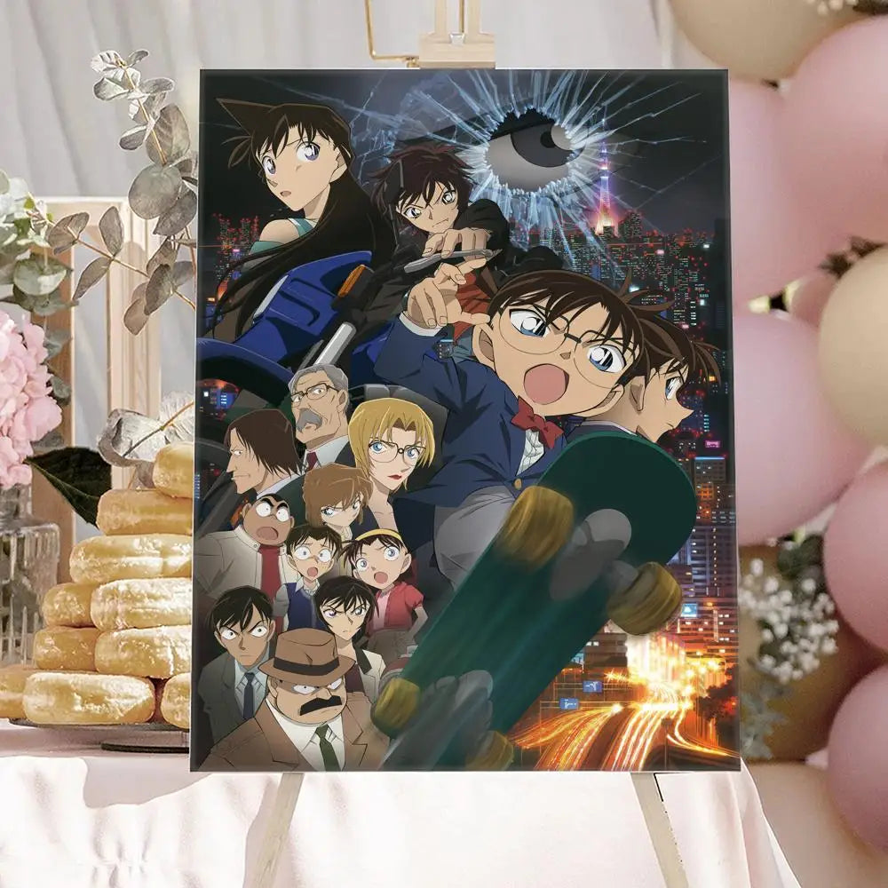 Anime Detective-Conan Poster HD Art Sticky Wall Waterproof Home Anime Movie Singer Living Room Bedroom Bar Aesthetic Decoration
