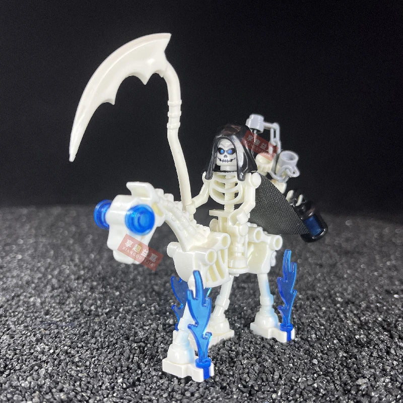 Halloween Skeleton Army Mini Doll MOC Building Blocks DIY Assembled Building Blocks Character Doll Skeleton Horse Ornaments Toy