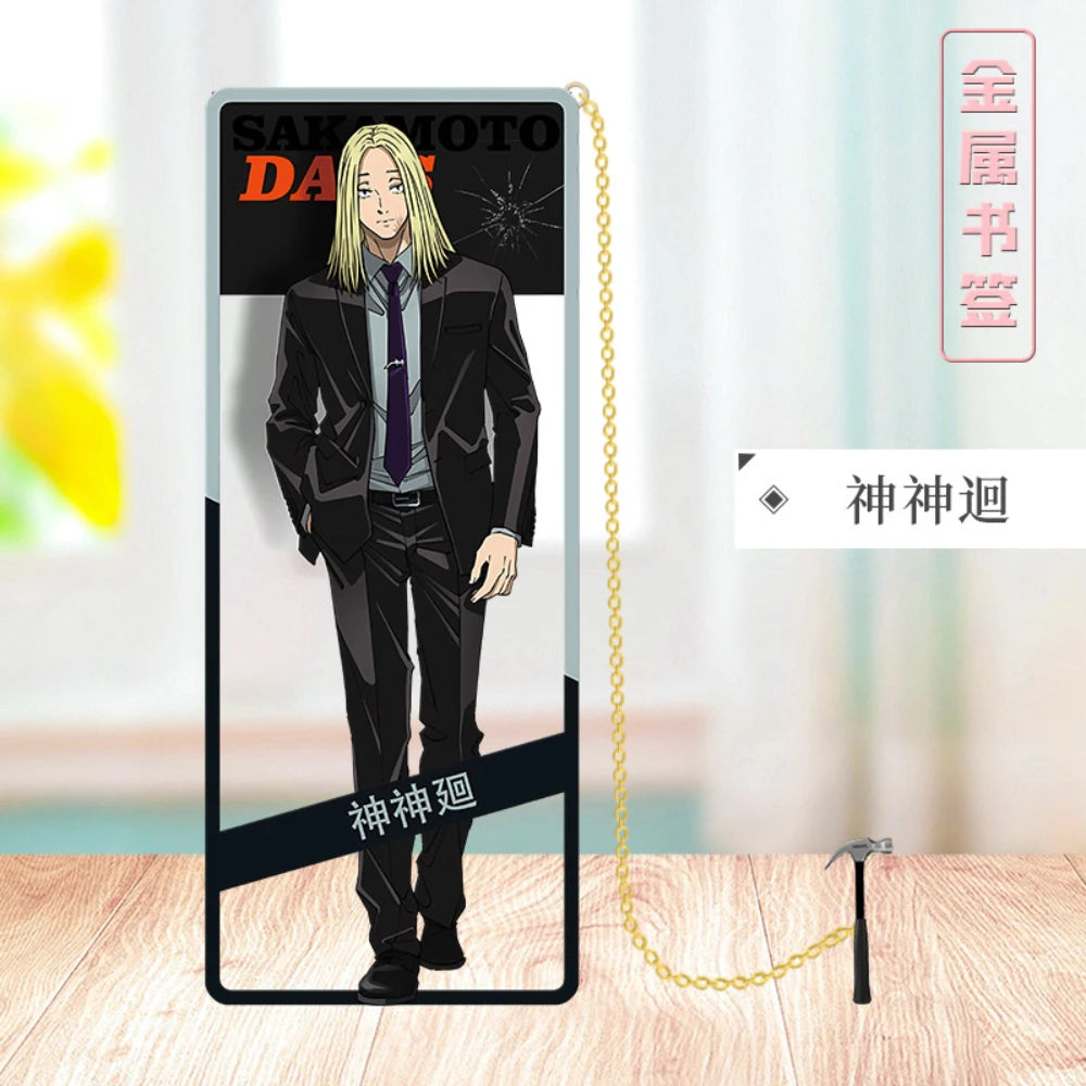 SAKAMOTO DAYS Metal Bookmark Sakamoto Taro Asakura Shin Shaotang Ru Heisuke Mashimo Osaragi Anime Props Cards Accessories Gifts