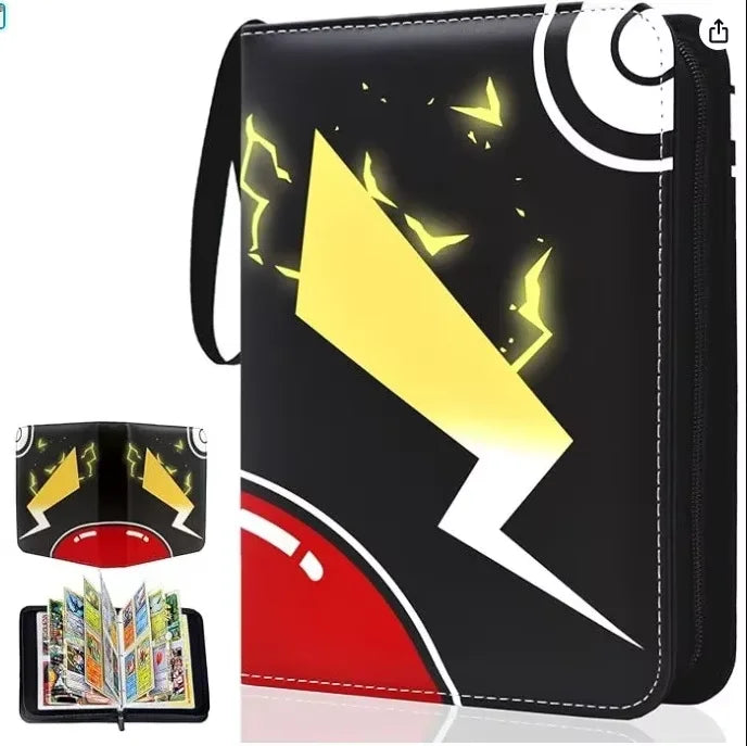 NEW-- 400PCS *Poke moned!!!Album Binder Photocard PU Zipper Photo Album Carte Holder Toy Collection Folder Letters Cards' Hobby